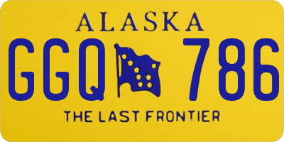 AK license plate GGQ786