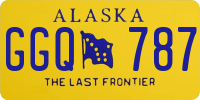AK license plate GGQ787