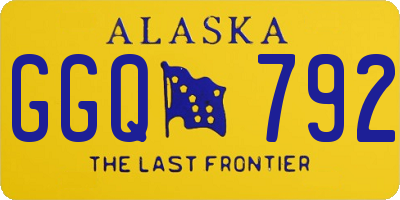 AK license plate GGQ792