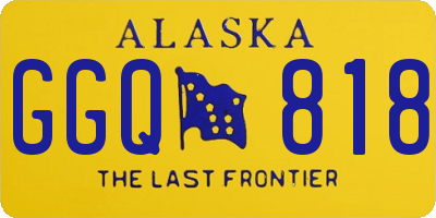 AK license plate GGQ818