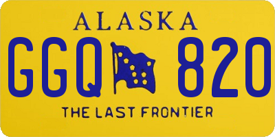 AK license plate GGQ820