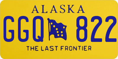 AK license plate GGQ822