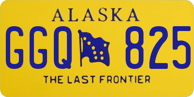 AK license plate GGQ825
