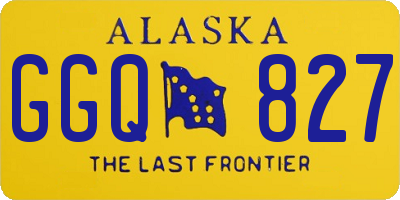 AK license plate GGQ827