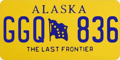 AK license plate GGQ836