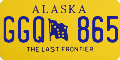 AK license plate GGQ865