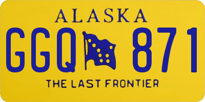 AK license plate GGQ871