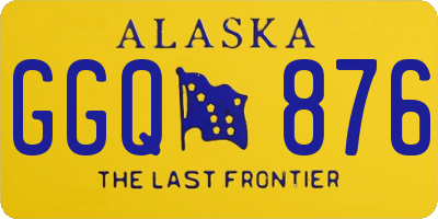 AK license plate GGQ876
