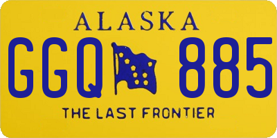 AK license plate GGQ885