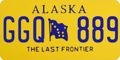 AK license plate GGQ889