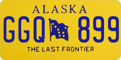 AK license plate GGQ899
