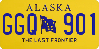 AK license plate GGQ901