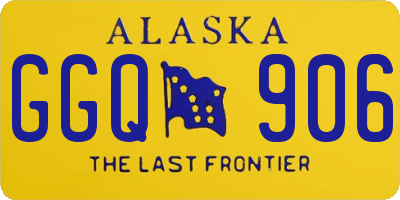 AK license plate GGQ906