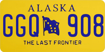 AK license plate GGQ908