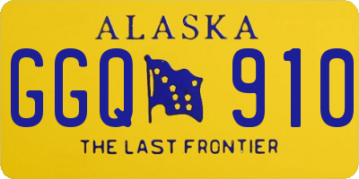 AK license plate GGQ910