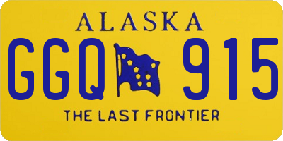 AK license plate GGQ915