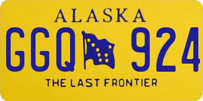 AK license plate GGQ924