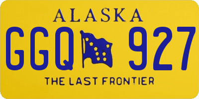 AK license plate GGQ927