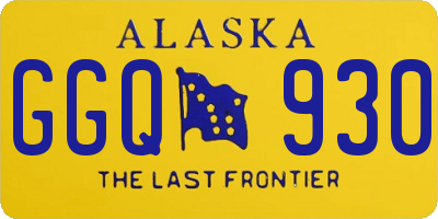 AK license plate GGQ930