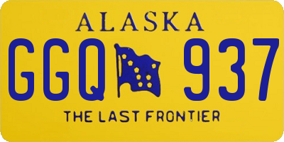 AK license plate GGQ937