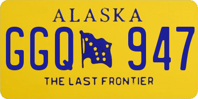 AK license plate GGQ947