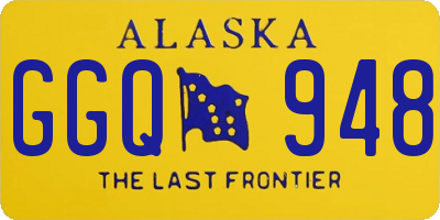 AK license plate GGQ948