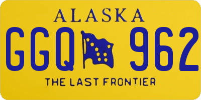 AK license plate GGQ962