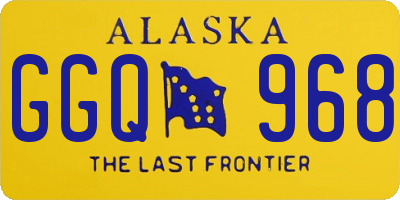 AK license plate GGQ968