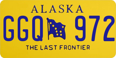 AK license plate GGQ972