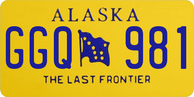 AK license plate GGQ981