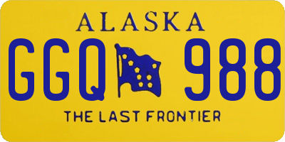 AK license plate GGQ988