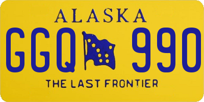 AK license plate GGQ990