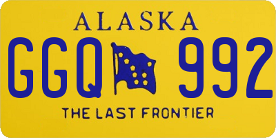 AK license plate GGQ992