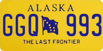 AK license plate GGQ993