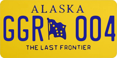 AK license plate GGR004