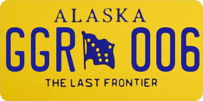 AK license plate GGR006