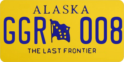 AK license plate GGR008