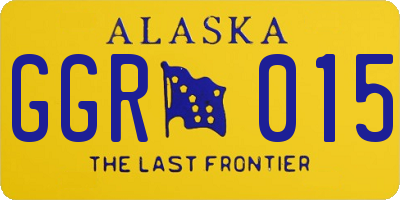 AK license plate GGR015