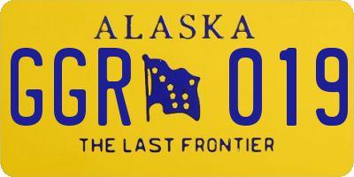 AK license plate GGR019