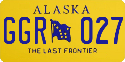 AK license plate GGR027
