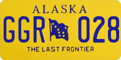 AK license plate GGR028