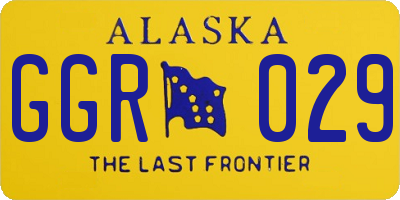 AK license plate GGR029
