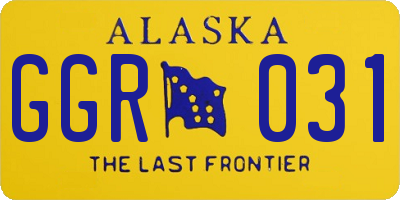 AK license plate GGR031