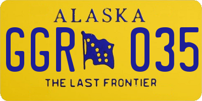 AK license plate GGR035