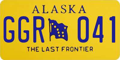 AK license plate GGR041