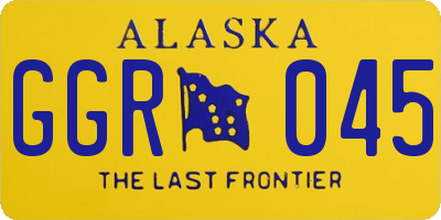 AK license plate GGR045