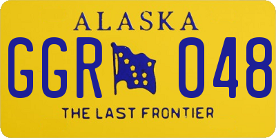 AK license plate GGR048