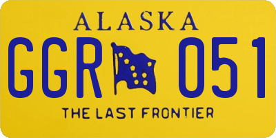 AK license plate GGR051