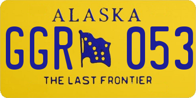 AK license plate GGR053