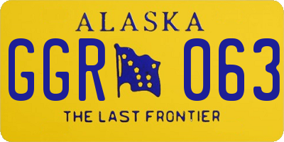 AK license plate GGR063